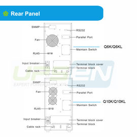 Khẩn cấp UPS 220V / 230V 6 KVA / 10 KVA High Frequency online UPS với N + X song song
