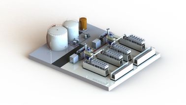 Nhà máy Genset Power, container Nhà máy điện 20MW 400V / 11KV / 23KV