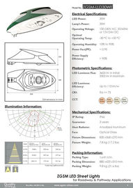 35W Parking Lot đường High Power LED Lights Ra 75, 100v 120v 230V