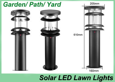 3W tích hợp năng lượng mặt trời Lawn Đèn, năng lượng mặt trời đèn dẫn vườn Chỉnh Đen nhôm CE RoHS